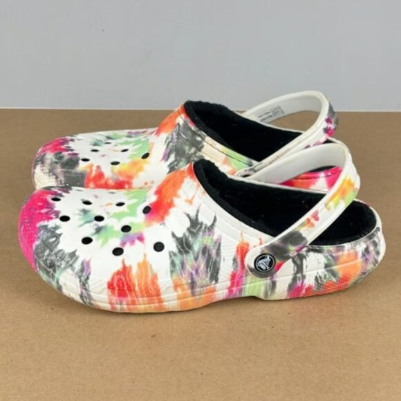 Crocs Classic Lined Tie Dye Sandals Mens 9